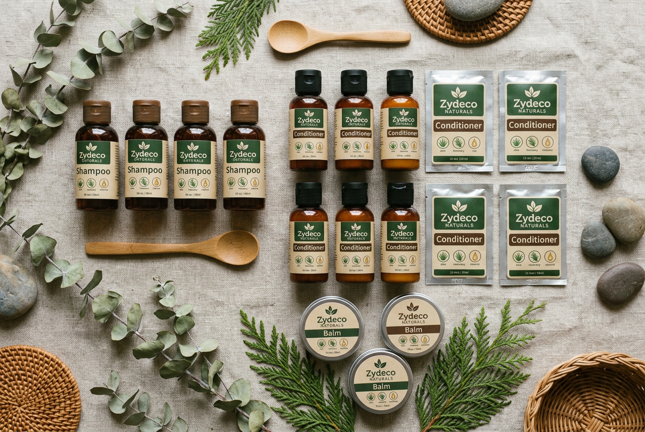 Hair shampoo, conditioner and balm Samples