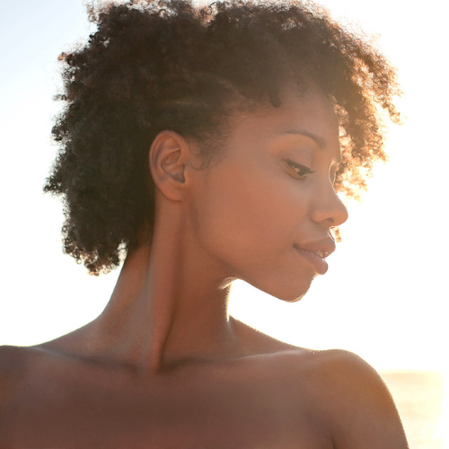 black woman with natural hair